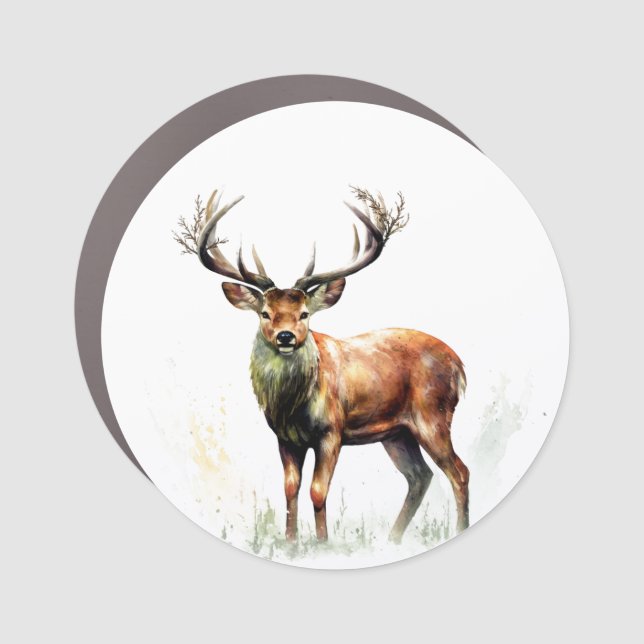 Huge Racked Deer  Car Magnet (Front)