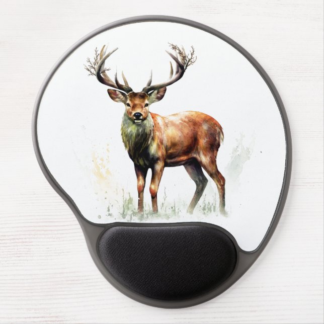 Huge Racked Deer  Gel Mouse Pad (Front)
