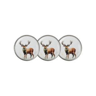 Huge Racked Deer Golf Ball Marker