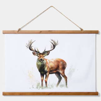 Huge Racked Deer  Hanging Tapestry