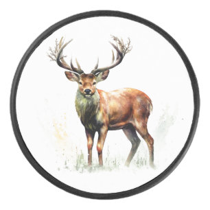 Huge Racked Deer Hockey Puck