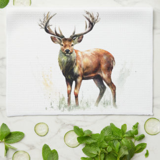 Huge Racked Deer  Kitchen Towel