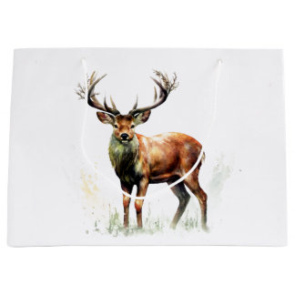 Huge Racked Deer  Large Gift Bag