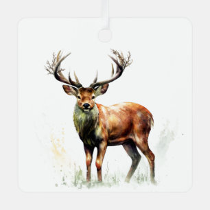 Huge Racked Deer Metal Ornament