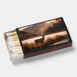 Huge Racked Deer on Mountain Lake Matchboxes