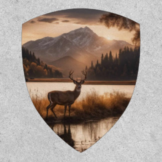 Huge Racked Deer on Mountain Lake Patch