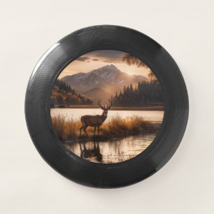 Huge Racked Deer on Mountain Lake Wham-O Frisbee