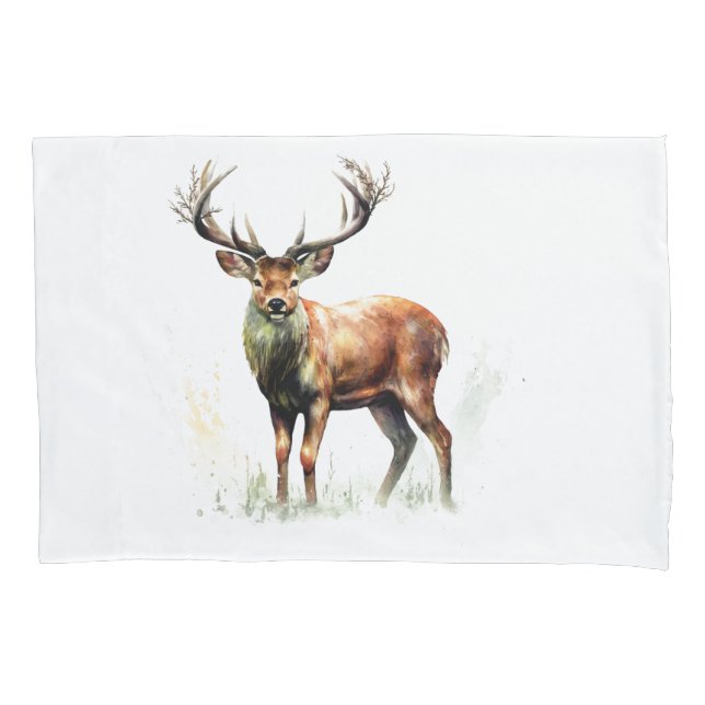 Huge Racked Deer  Pillow Case (Front)