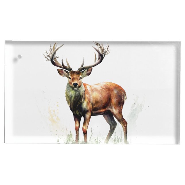 Huge Racked Deer  Place Card Holder (Front)