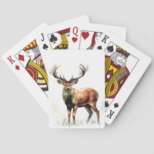Huge Racked Deer Poker Cards