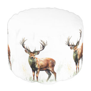 Huge Racked Deer  Pouf
