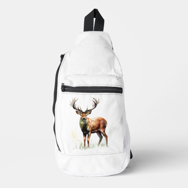 Huge Racked Deer  Sling Bag (Front)