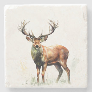 Huge Racked Deer Stone Coaster