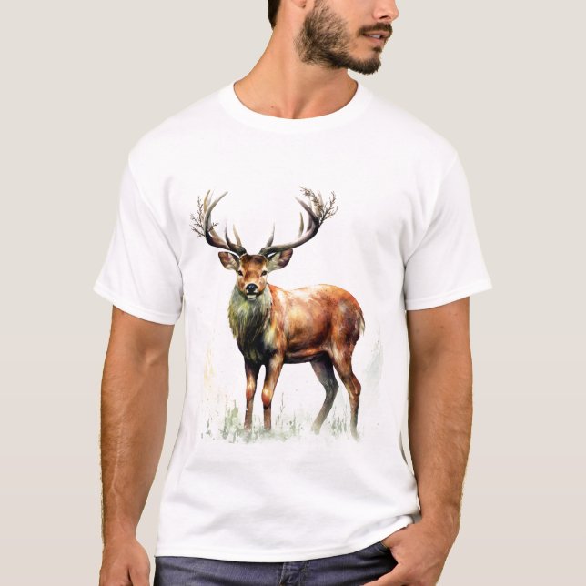 Huge Racked Deer  T-Shirt (Front)
