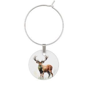 Huge Racked Deer  Wine Charm