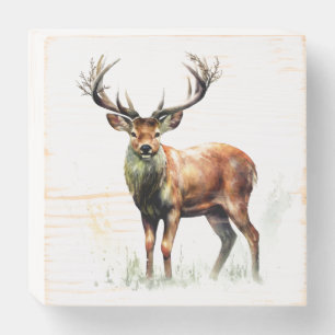 Huge Racked Deer  Wooden Box Sign
