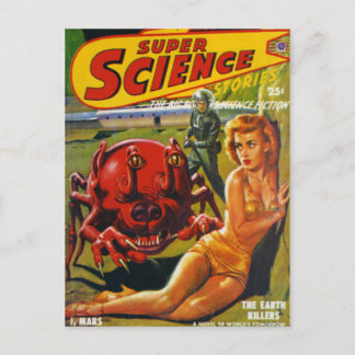 Huge Red Dog Insect Postcard