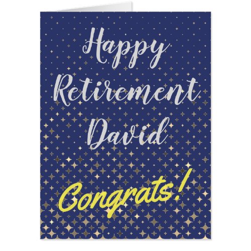 HUGE Retirement Card