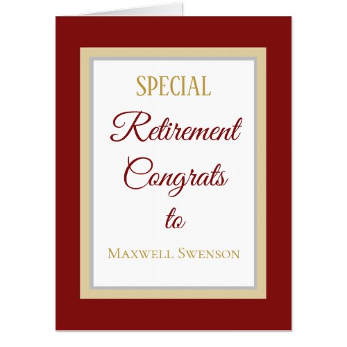 Huge Retirement Congrats custom
