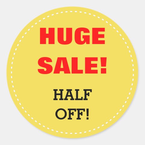 HUGE SALE HALF OFF Sale Round Sticker