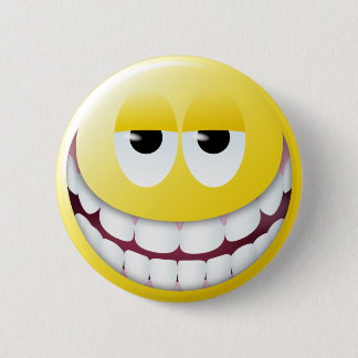 Huge Smile Face Pinback Button
