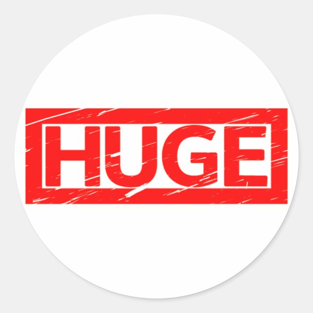 Huge Stamp Classic Round Sticker (Front)