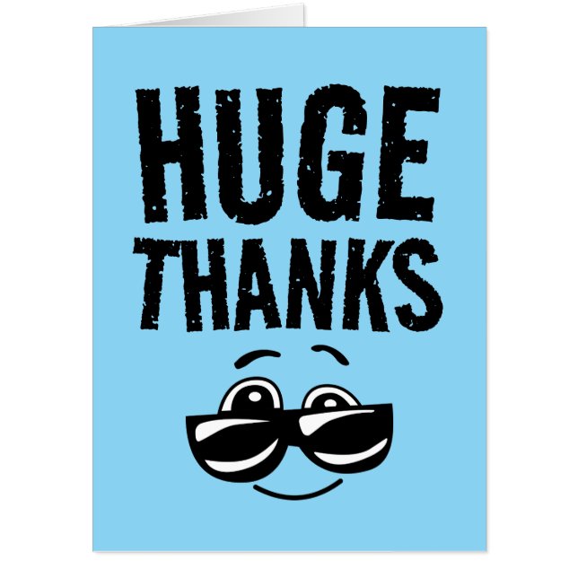 HUGE THANK YOU GIANT OVERSIZED GREETING CARD (Front)