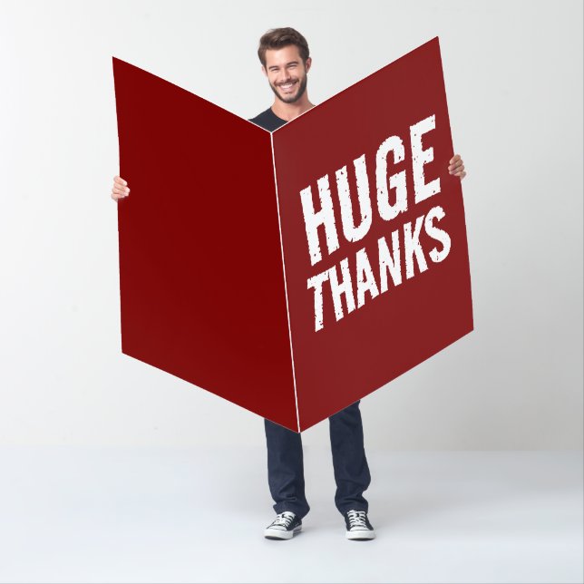 HUGE THANK YOU GIANT OVERSIZED GREETING CARD (In Situ)