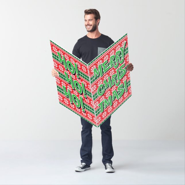 Huge ugly Christmas sweater Holiday greeting card (In Situ)