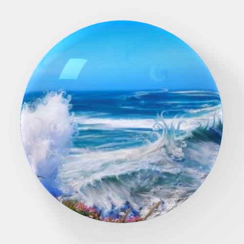 Huge waves sea pinks big splash at Pentire Paperweight