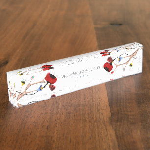 Huge Wild Poppy Name Plate