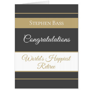 Huge World's Happiest Retiree card