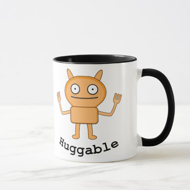 Huggable - Black 11 oz Ringer Mug (Right)