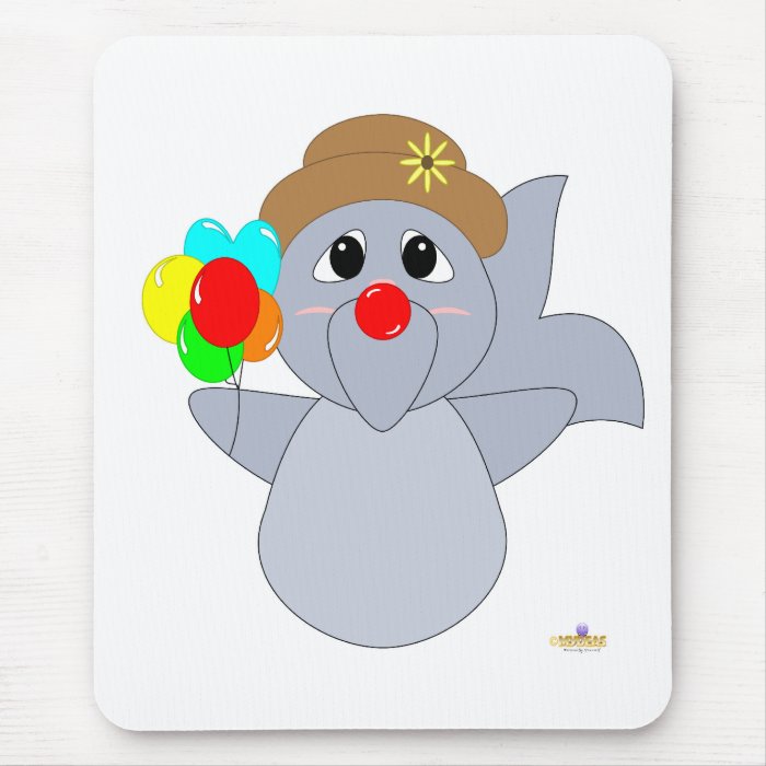 Huggable Clown Dolphin Mouse Pad