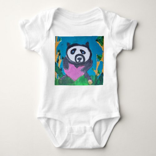 Huggable Lovable Panda Bear Baby Bodysuit