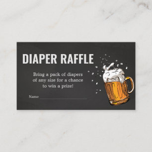 Huggies and Chuggies Baby Shower Diaper Raffle Enclosure Card