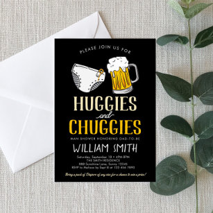Huggies and Chuggies Baby Shower Invitation