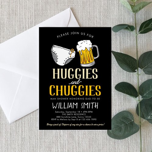 Huggies and Chuggies Baby Shower Invitation