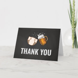 Huggies and Chuggies Baby Shower Letterpress Thank You Card