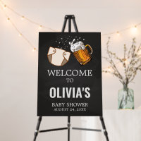 Huggies and Chuggies Baby Shower Welcome Sign