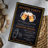Huggies and Chuggies Dad Diaper Invitation
