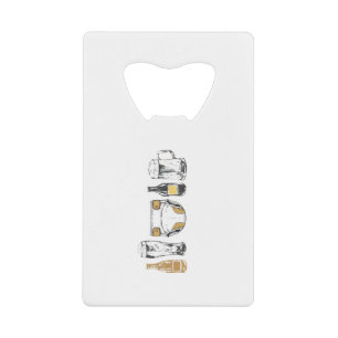 Huggies and Chuggies Credit Card Bottle Opener