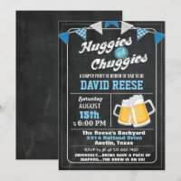 Huggies and Chuggies Dad Diaper Party Invitation