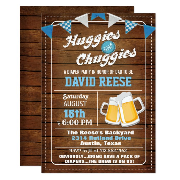 huggies and chuggies invitations