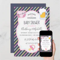 Huggies and cheap chuggies invitations