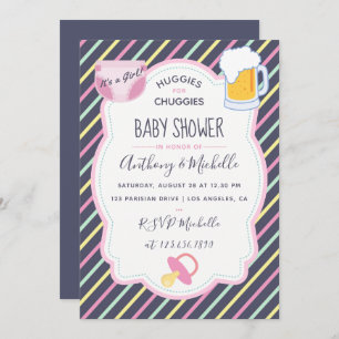 Huggies for Chuggies Diaper Party invitation