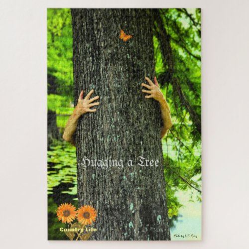 Hugging a Tree _ Country Life Jigsaw Puzzle