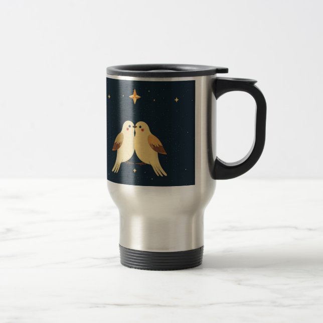 HUGGING BIRDS  TRAVEL MUG (Right)