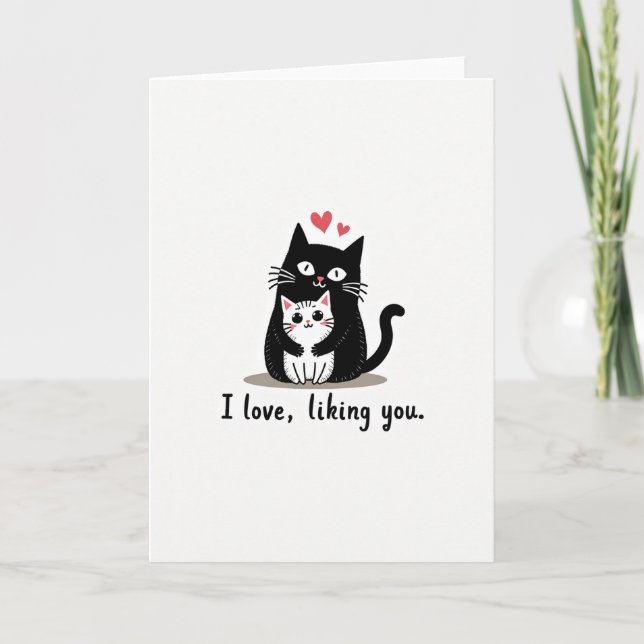 Hugging Cats Love You Card (Front)