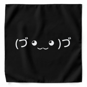 Hugging Emoticon (づ ◕‿‿◕ )づ Japanese Kaomoji Banda Bandana
